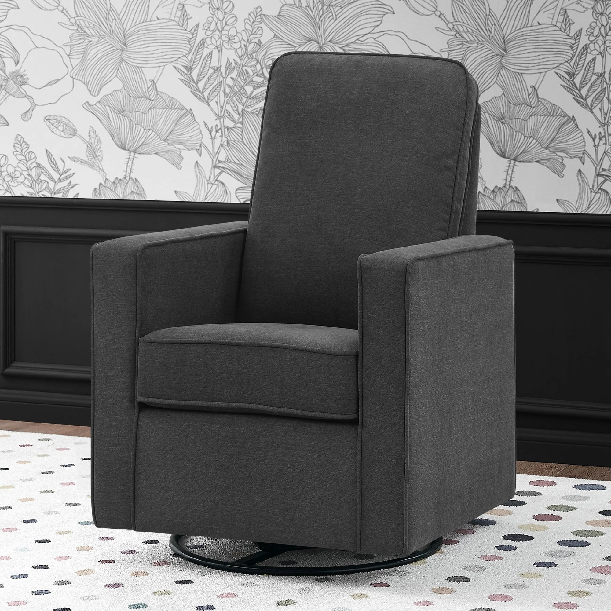 Skye Nursery Glider Swivel Chair with LiveSmart Fabric - Image 15