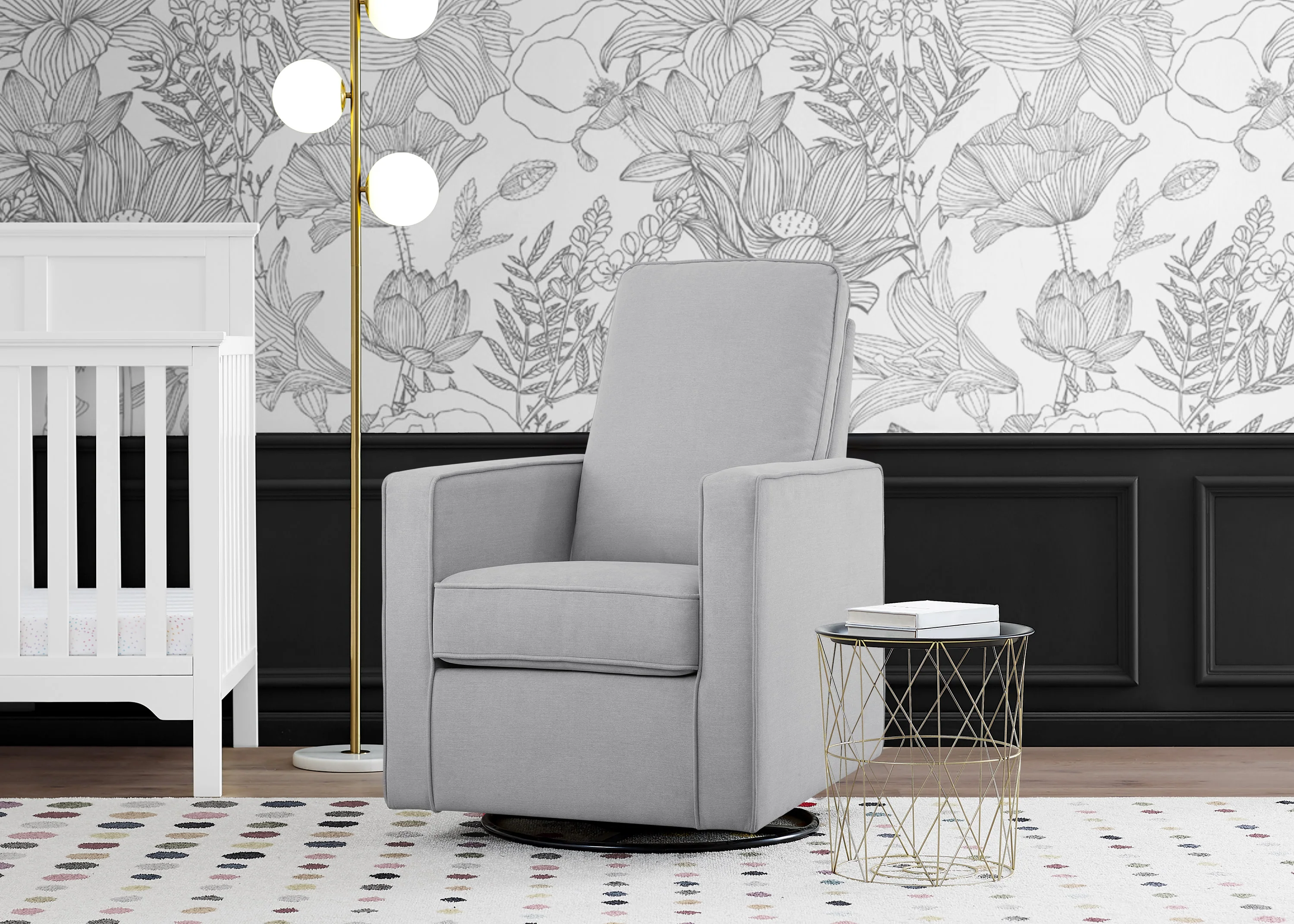 Skye Nursery Glider Swivel Chair with LiveSmart Fabric - Image 16