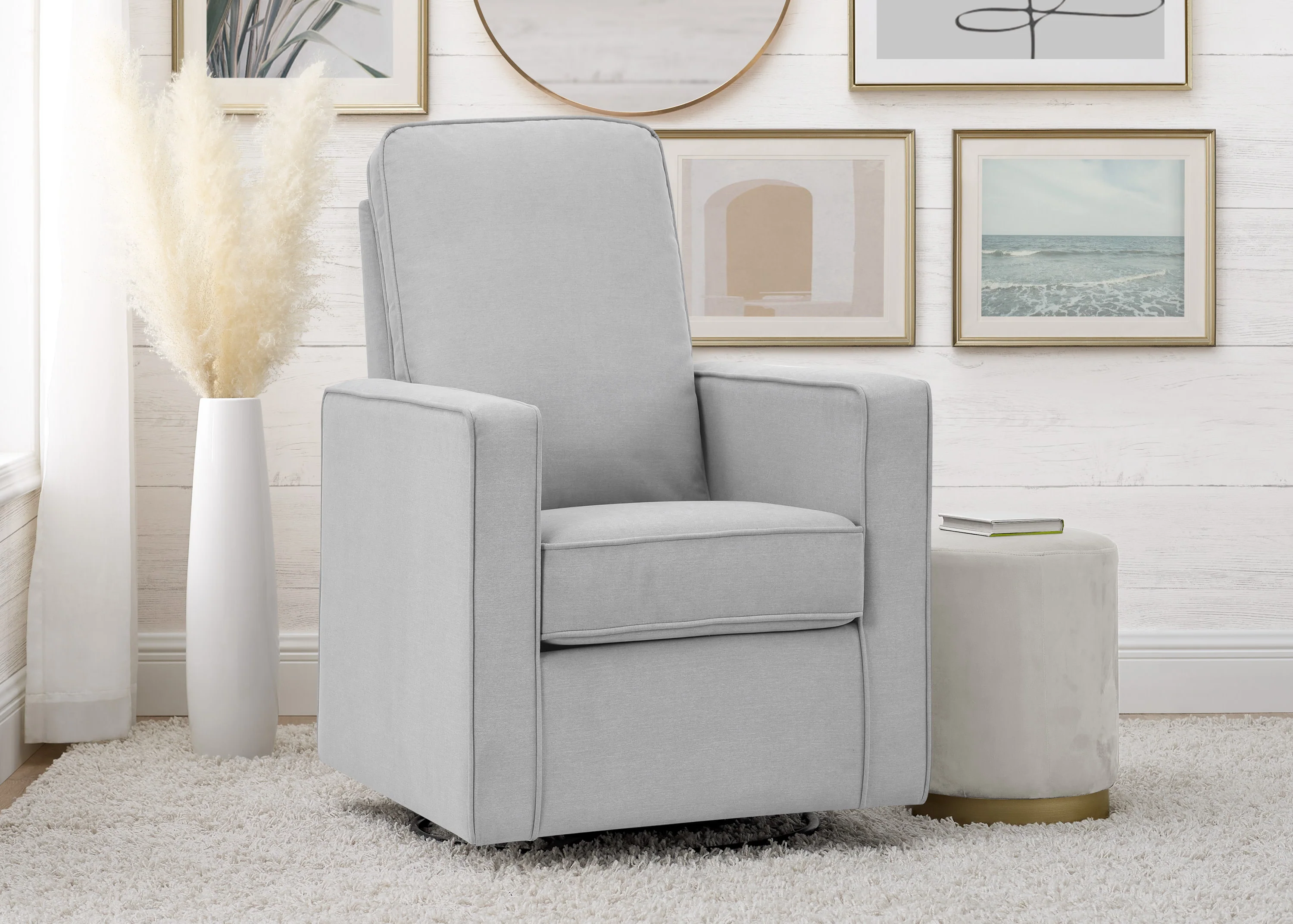 Skye Nursery Glider Swivel Chair with LiveSmart Fabric - Image 17
