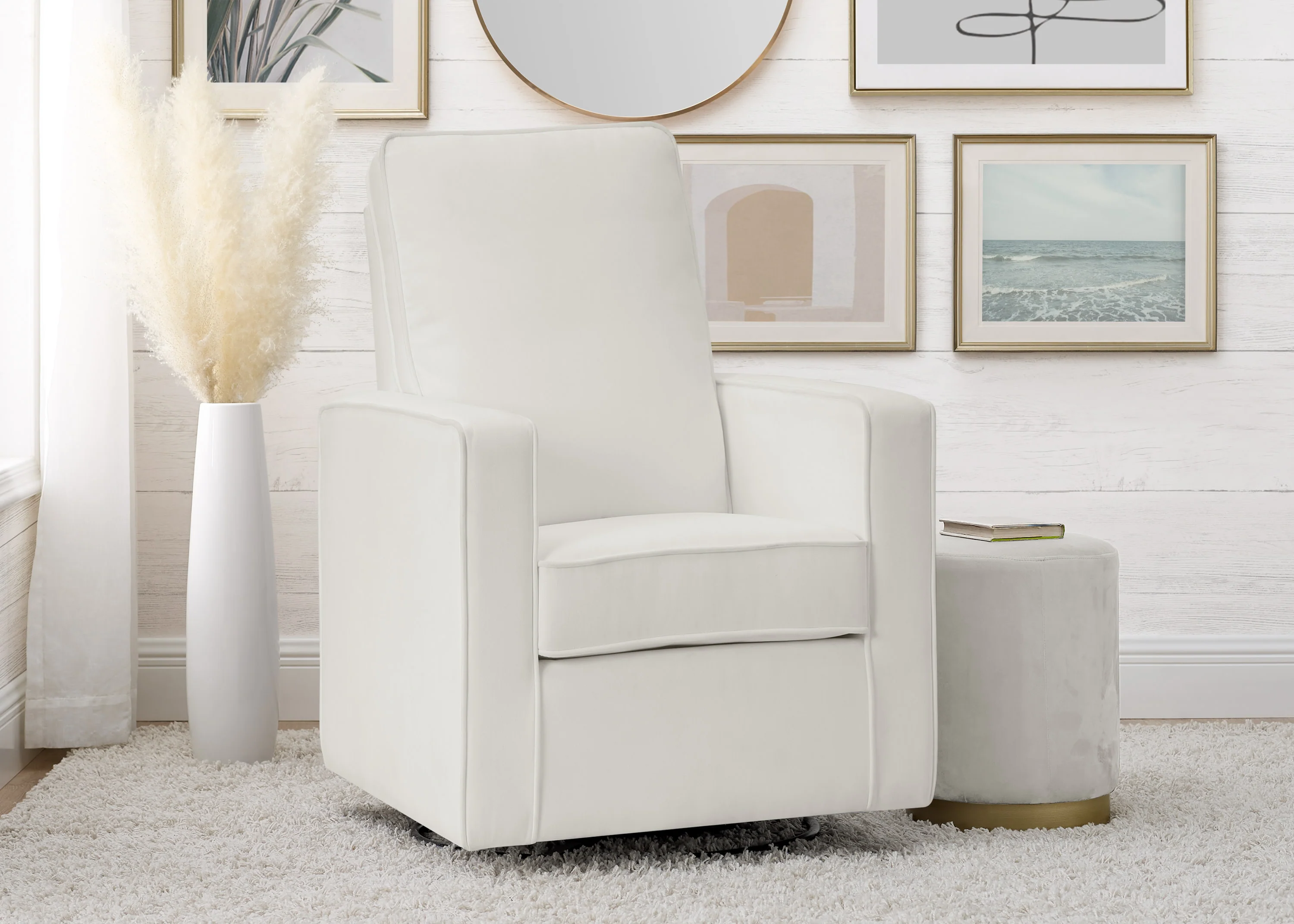 Skye Nursery Glider Swivel Chair with LiveSmart Fabric - Image 2