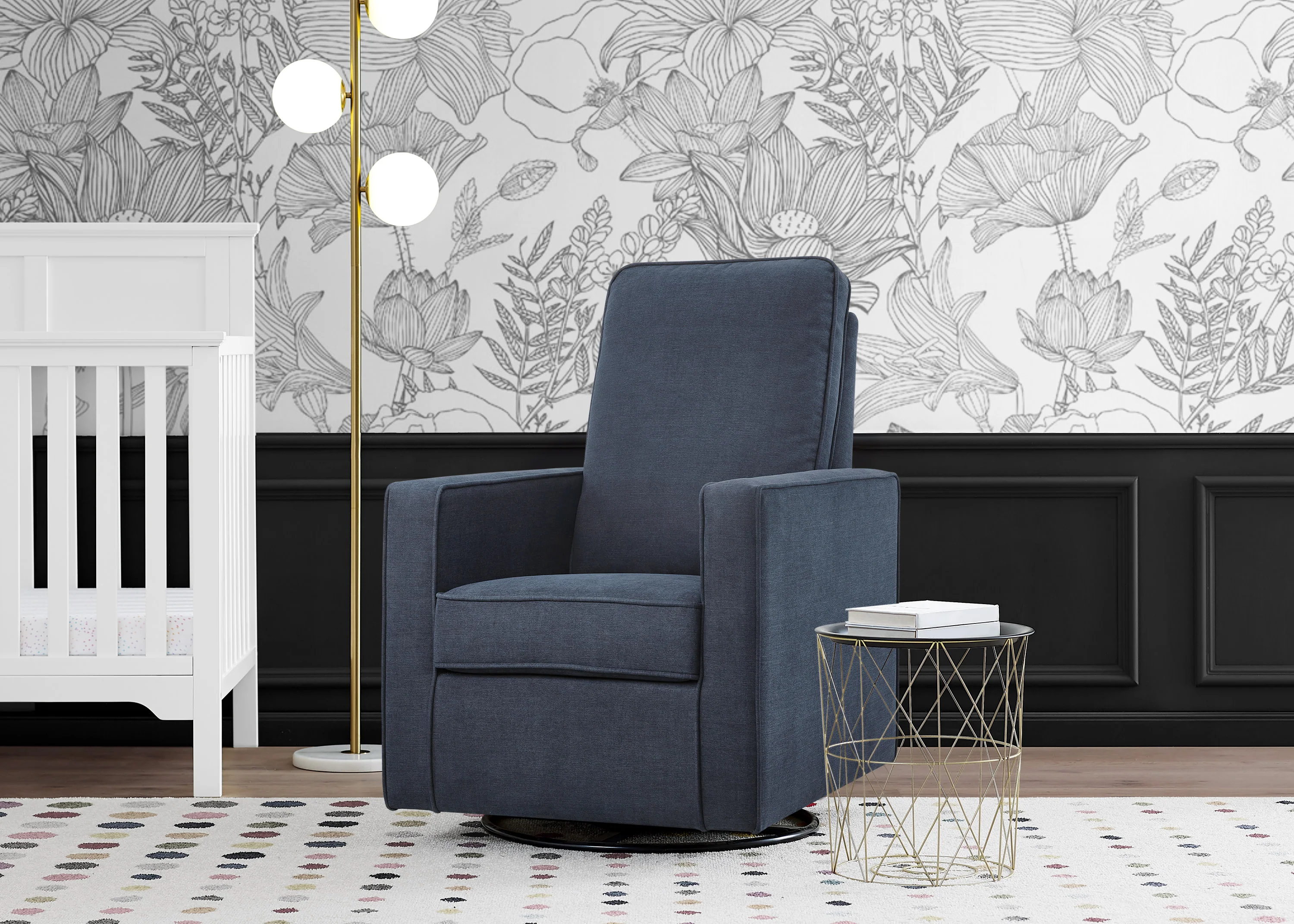 Skye Nursery Glider Swivel Chair with LiveSmart Fabric - Image 6