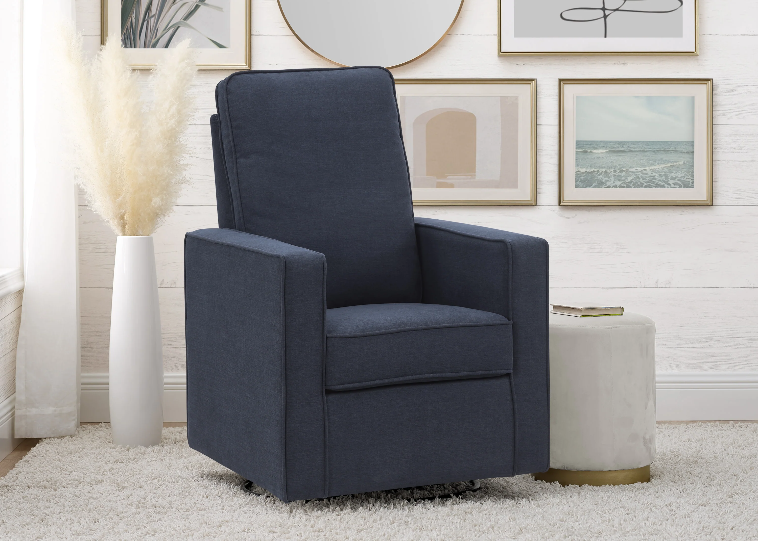 Skye Nursery Glider Swivel Chair with LiveSmart Fabric - Image 7