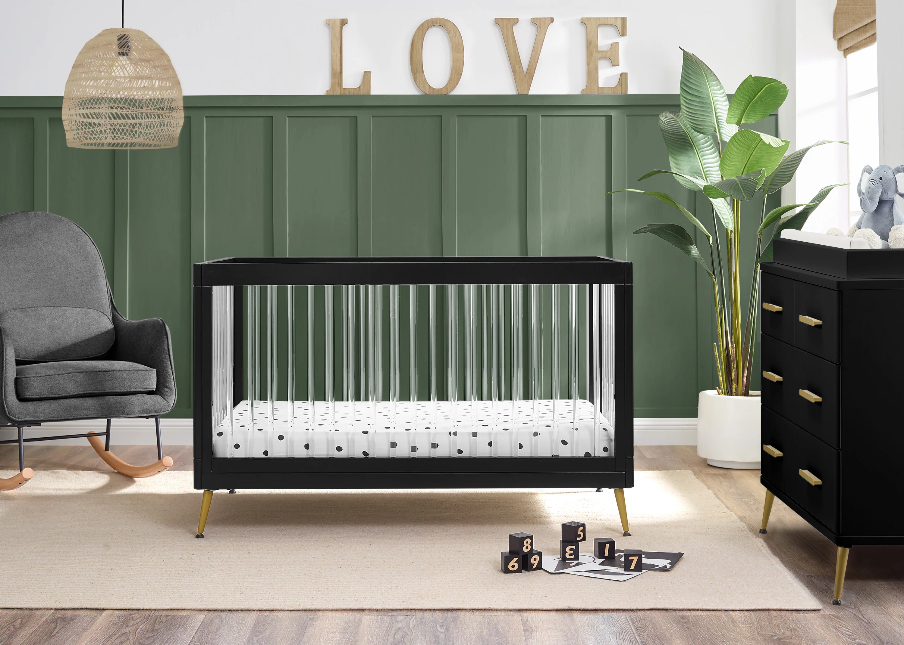 Sloane 4-in-1 Acrylic Convertible Crib - Image 17