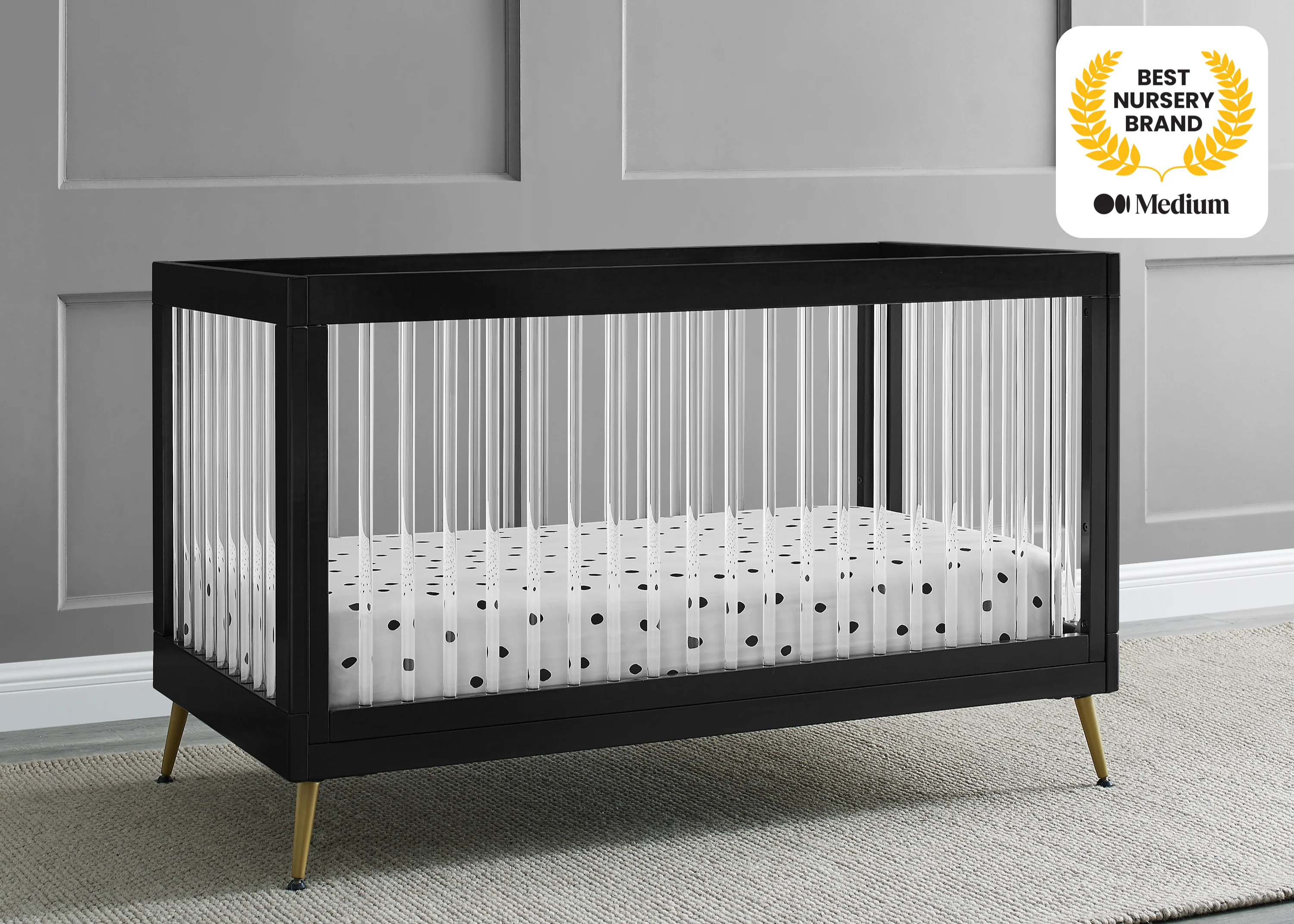 Sloane 4-in-1 Acrylic Convertible Crib - Image 18