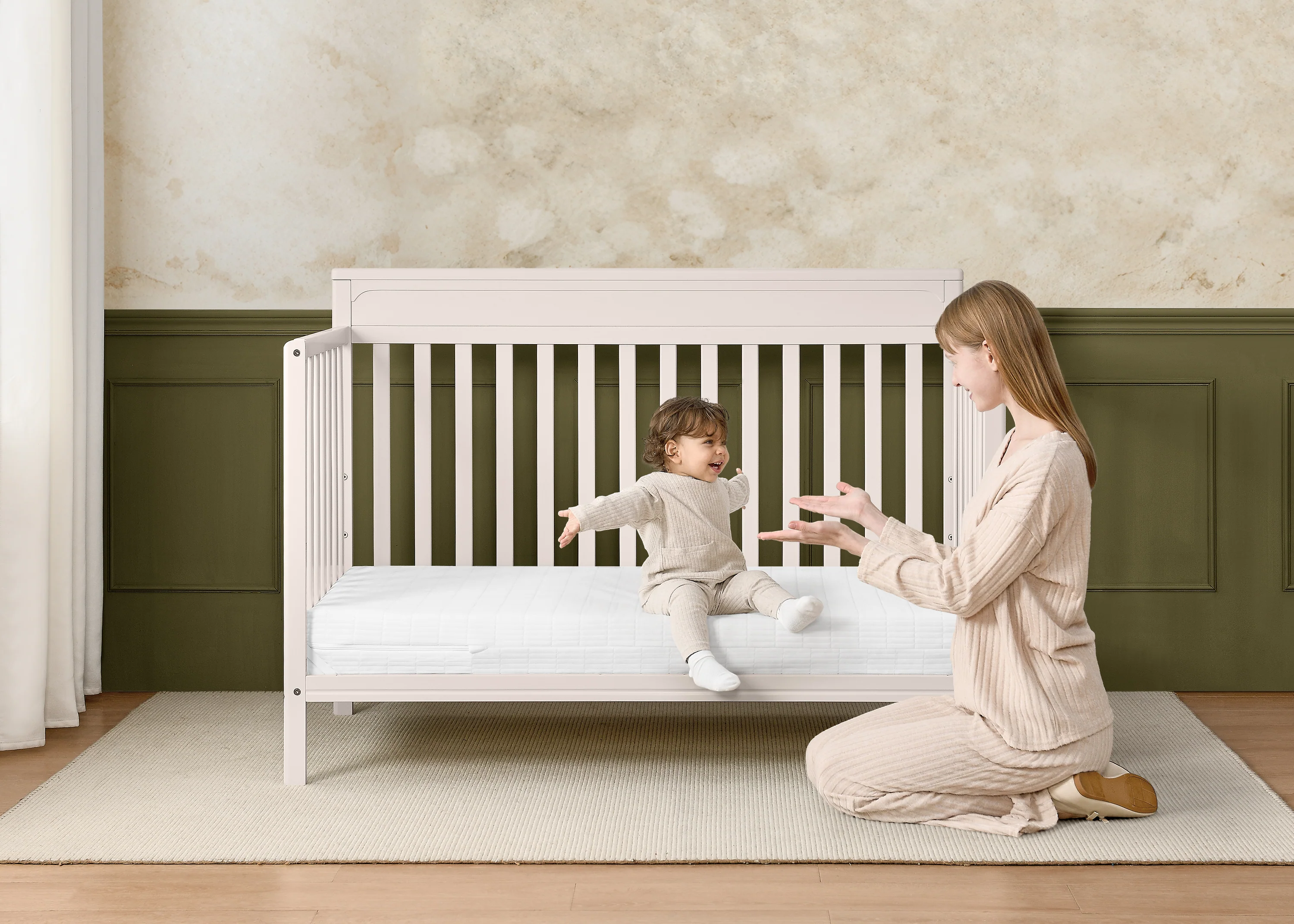 Sweet Beginnings Dual Sided Baby Crib And Toddler Mattress