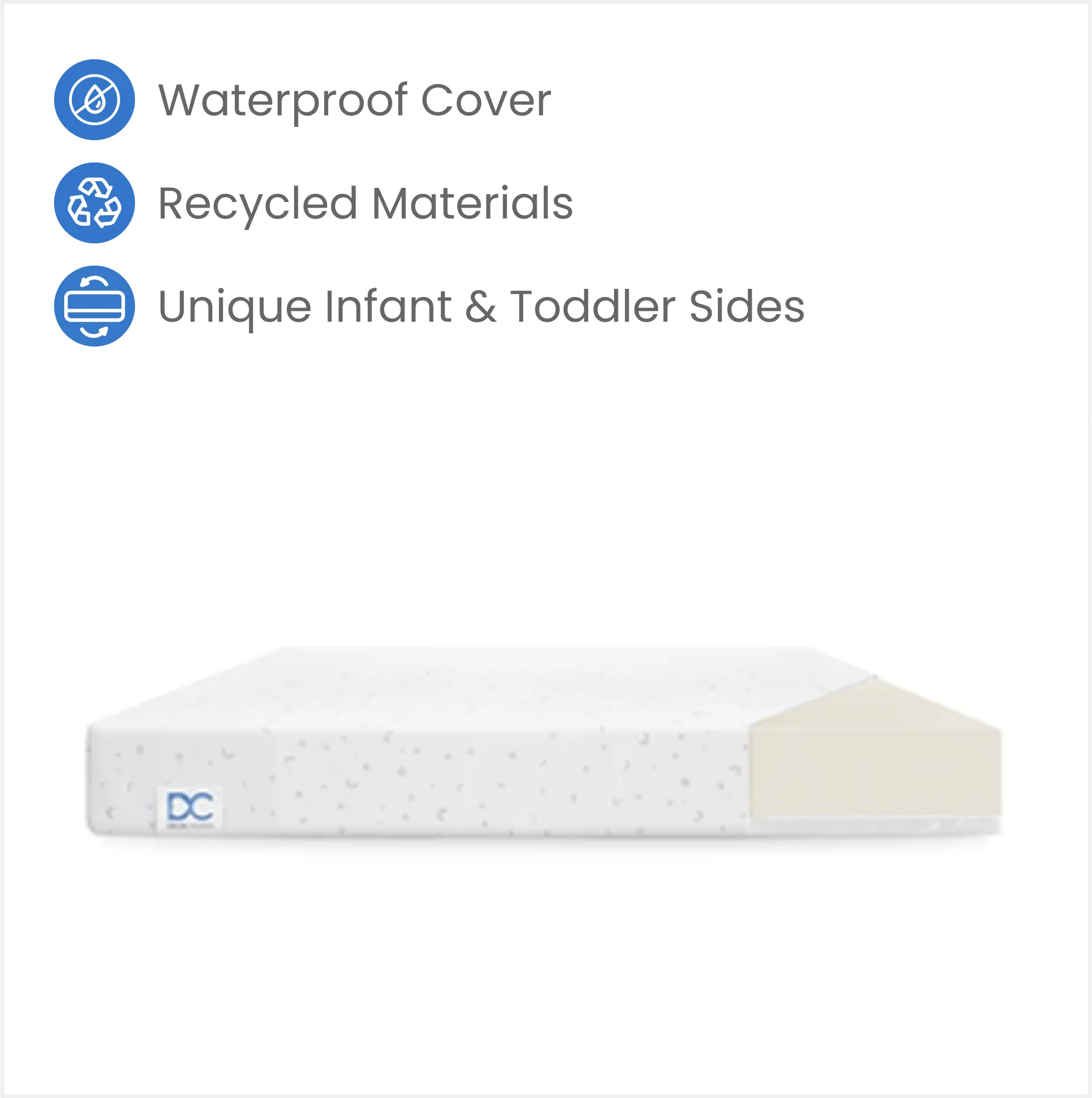 Sweet Beginnings Two-Stage Crib and Toddler Mattress - Image 9
