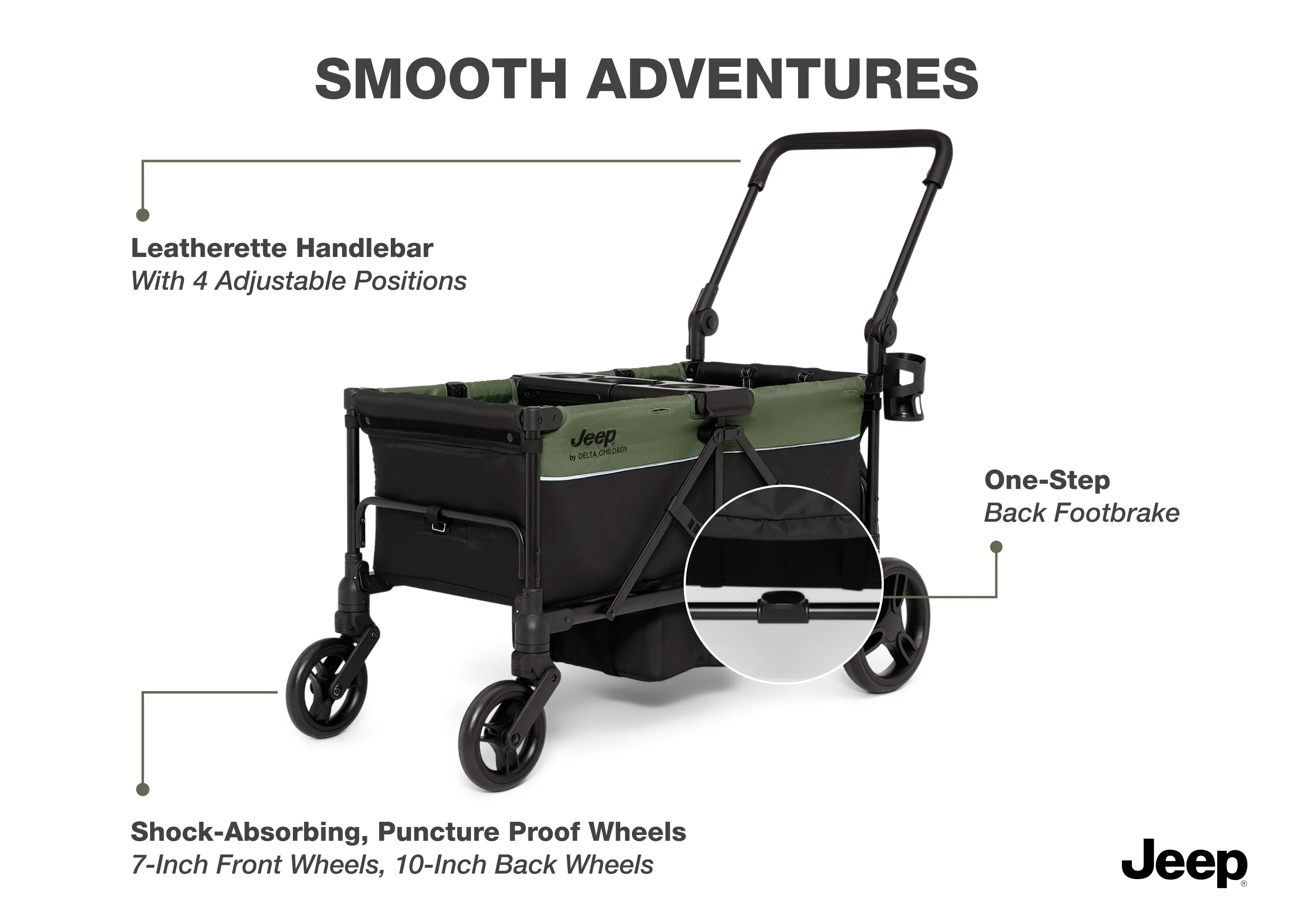 Jeep TurboGlyde Stroller Wagon - Image 3