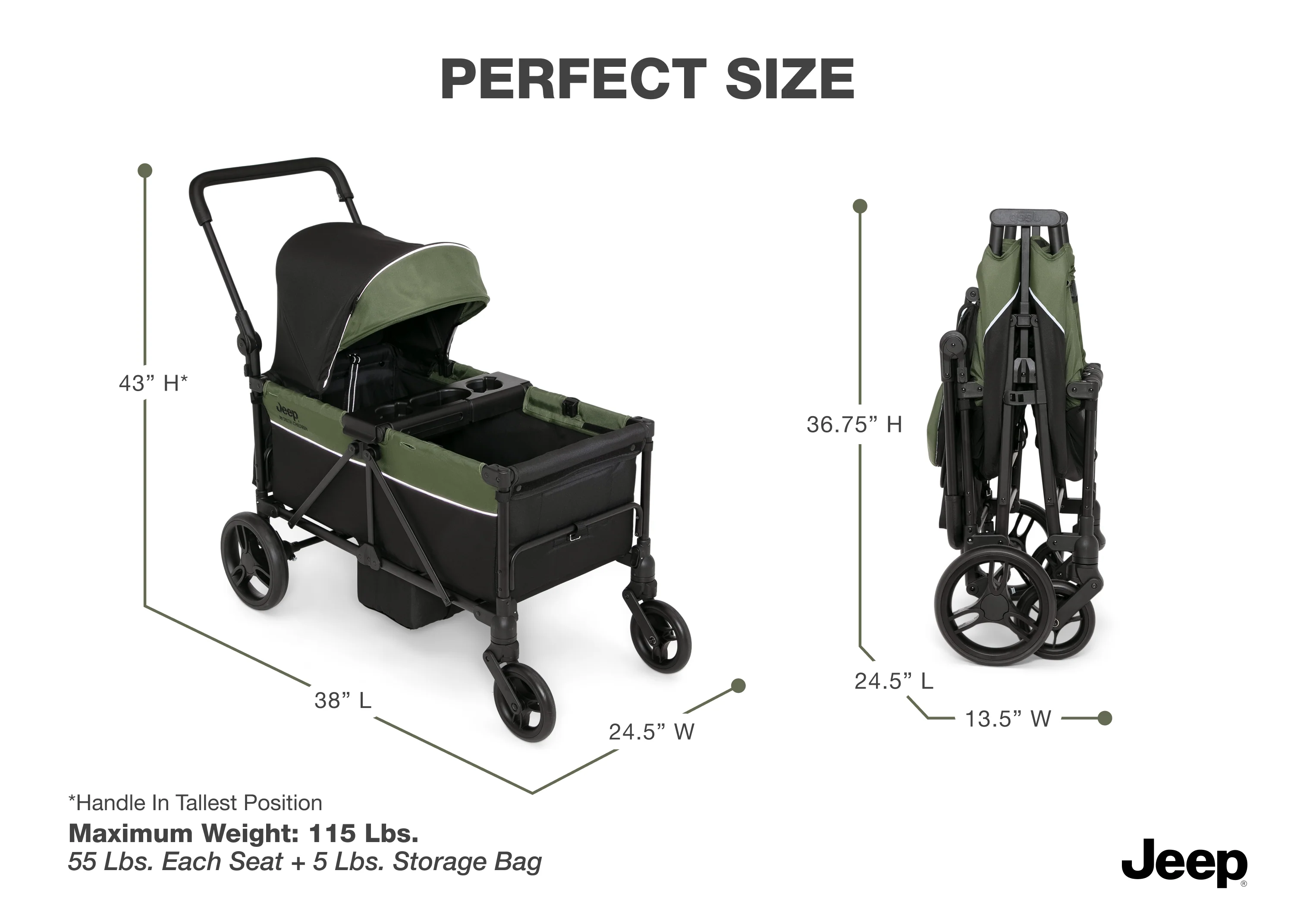 Jeep TurboGlyde Stroller Wagon - Image 5